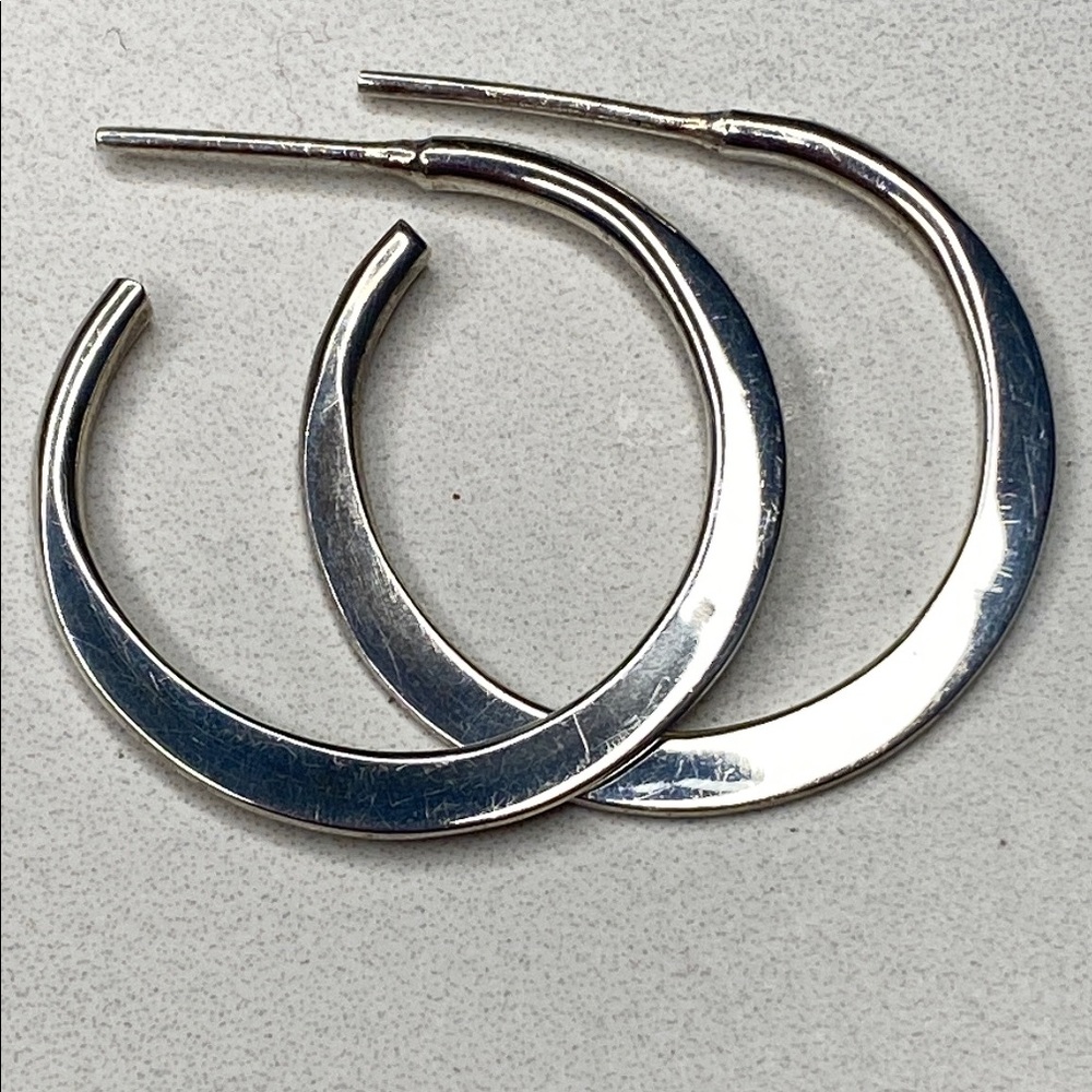 Sterling‎ Silver Hoop Earrings 925